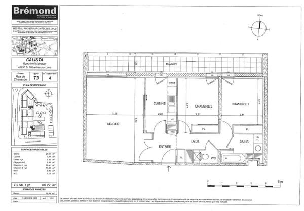 Location Appartement 3 pièces 65 m2 à Saint-Sébastien-sur-Loire