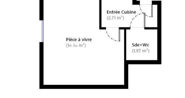 À vendre Studio 19 m² - Paris 75014