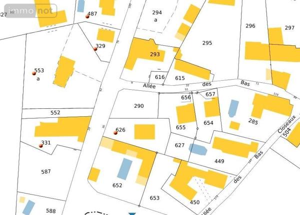 Terrain à Batir à vendre à Vouvray dans l'Indre-et-Loire (37210), ref : 013/1450   
VOUVRAY