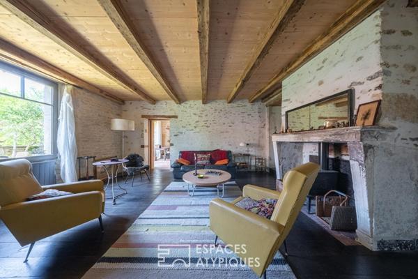 Un havre bucolique entre pierre, bois et rivière