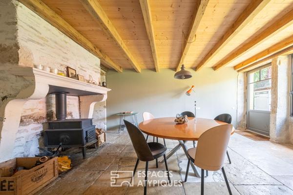 Un havre bucolique entre pierre, bois et rivière