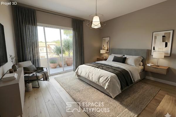 Appartement avec toit terrasse à réinventer