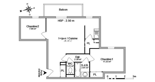 Location Appartement 2 pièces 53.2 m² - Guilherand-granges 07500