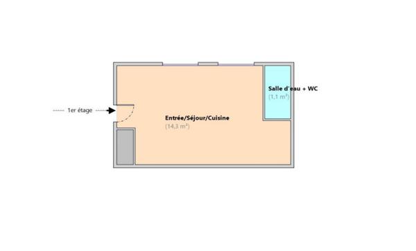 Studio à vendre 15 m² Paris 12