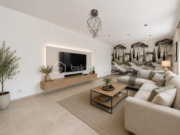 Agréable maison de plain-pied, idéale pour une famille dans un environnement calme à proximité des commodités.
A l'extérieur, vous profiterez d'une agréable terrasse, d'une piscine équipée d'une pompe à chaleur parfaite pour prolonger les baignades dès les beaux jours. Le terrain est entièrement clôturé avec portail électrique.  
A l'intérieur la maison offre un salon chaleureux, une cuisine équipée, trois chambres avec espaces fonctionnels et pratiques, une salle de bain et une salle d'eau. Les WC sont alimentés par une cuve à eau.
La maison bénéficie d'un double vitrage PVC, d'un chauffage mixte associant bois et électricité. 
Un chalet de jardin avec électricité, une cave et un adoucisseur d'eau viennent compléter les prestations de ce bien. L'assainissement est assuré par une fosse septique.