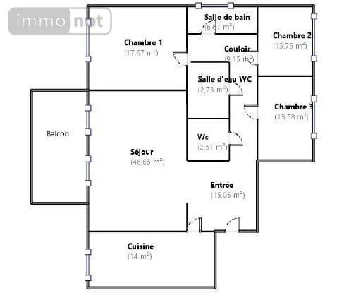 Achat - Appartement Angers 49000 4 pièces 141 m 2 3598 m 2