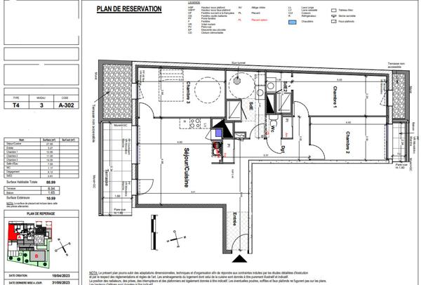 Appartement de type 4 avec terrasse sur Carquefou à 5 min à pied du centre ville
