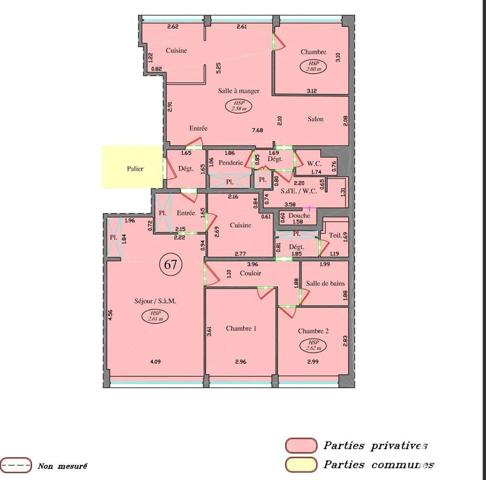 Appartement 6 pièces de 121 m² à Paris (75017)