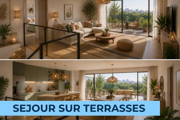 Duplex 5 pièces, 4 terrasses, esprit village et esprit maison — Paris 18e