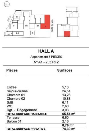Appartement à vendre 3 pièces 65 m² La Rochelle