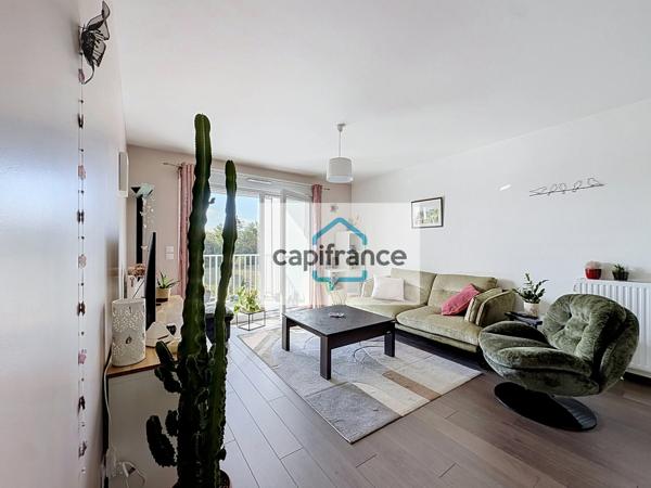 RENNES, à Vendre T3 de 61 m2 avec terrasse et vue exceptionnelle, parking sous-sol, cave