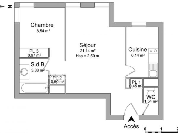 Location Appartement 2 pièces 43.16 m² - RESIDENCE QUATROCENTO Le Mans 72000