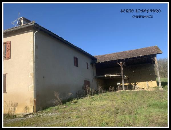 Dpt Gers (32), à vendre MASSEUBE maison P5 de 129 m² - Terrain de 3981 avec dépendances.