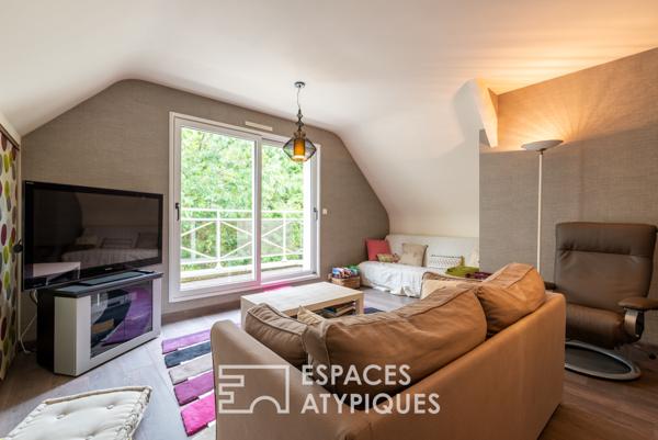 Contemporaine familiale avec vue