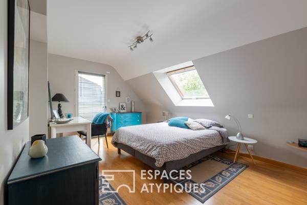 Contemporaine familiale avec vue