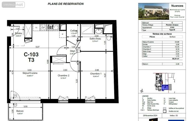 Appartement à vendre à Montlouis-sur-Loire dans l'Indre-et-Loire (37270), ref : 013/1488   
MONTLOUIS SUR LOIRE