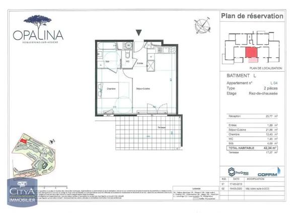 Appartement à louer 2 pièces 42.34m² Roquebrune-sur-Argens (83520)