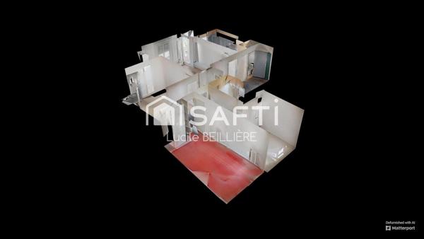 A Noisy- le Grand 93160 CHARMANT APPARTEMENT LUMINEUX  T4, 74 m², 3 chambres avec un emplacement de parking privé