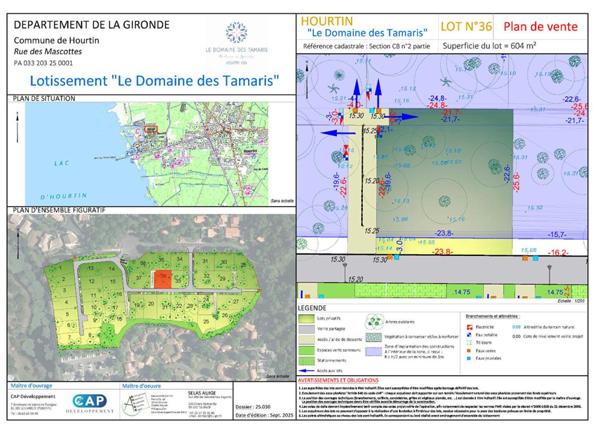 HOURTIN-PORT - Terrain viabilisé 604 m² à proximité du lac