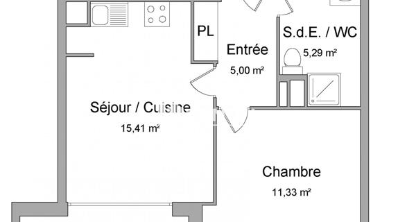 Location Appartement 2 pièces 37.03 m² - Courcouronnes 91080