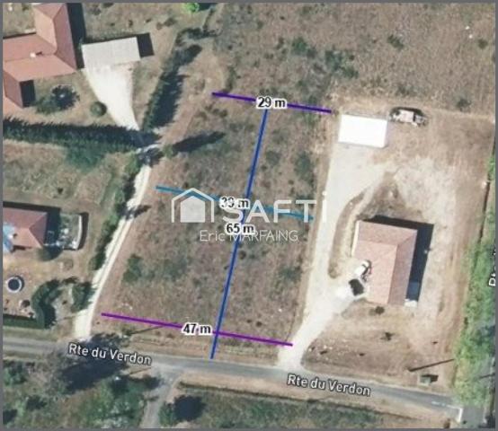 Terrain plat  de 2.500 m² + CU