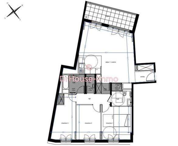 Appartement à vendre 4 pièces de 95 m²