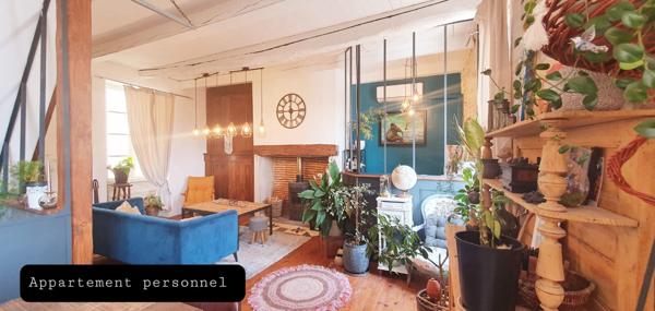 Immeuble de rapport: commerce, appartement et gîte.