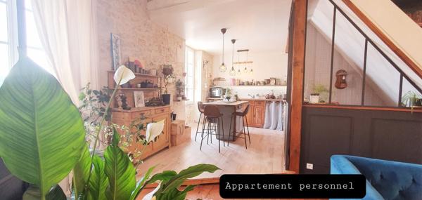 Immeuble de rapport: commerce, appartement et gîte.