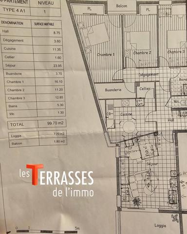 Roche-la-Molière (42230) Appartement 4 pièces - 3 chambres - dans résidence de standing - Roche la Molière centre