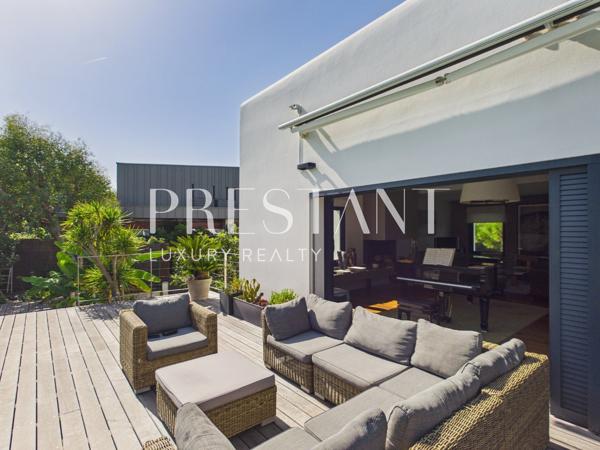 Villa d’architecte de 240 m² à Chiberta, vue mer depuis le toit-terrasse, ANGLET