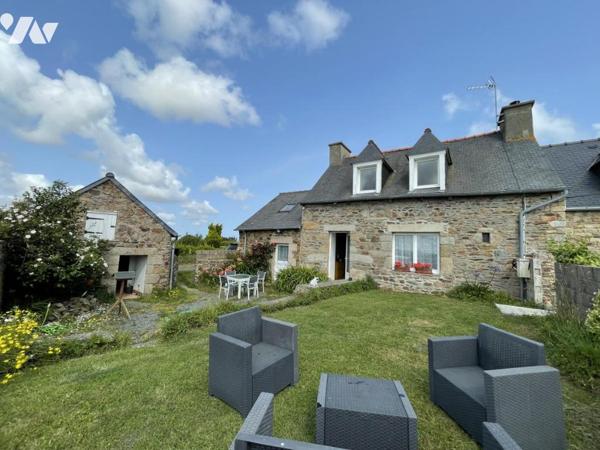 Ensemble de maisons d'habitations avec jardin