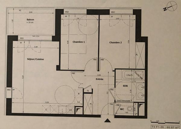 Location appartement Lyon 02 - 3 pièce(s) - 61 m² - 1 344 €/mois