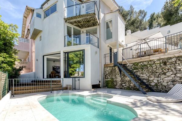Marseille 7è Roucas Blanc - maison d'architecte avec piscine