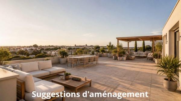Montpellier – Rooftop 108 m² – 180 m² de terrasses – Dernier étage