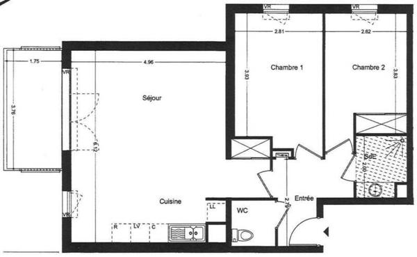 Appartement 3 pièces - 44800 Saint-Herblain -  Saint herblain