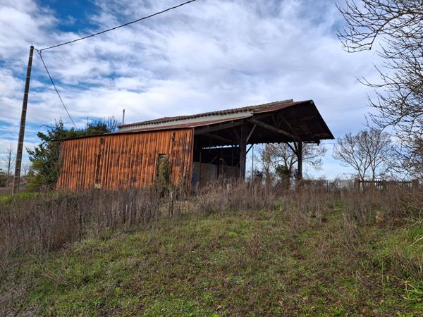Terrain avec hangar