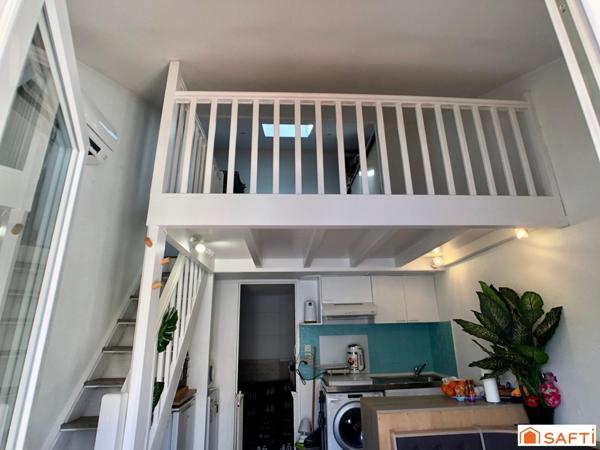 Pavillon de type T2 cabine rénové et climatisé avec terrasse et parking