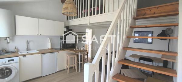 Studio meublé en mezzanine avec jardin–Clé en main