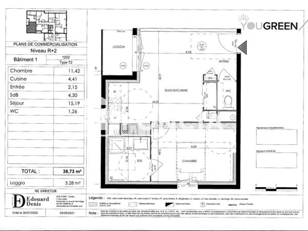 Location Appartement 2 pièces 38.58 m² - 1145 RUE NATIONALE 20 Saran 45770