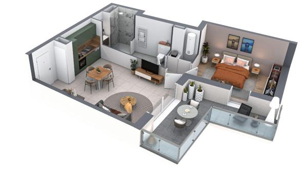 NOUVEAUTÉ T2 NEUF de 42 m² à SAINT-GILLES-CROIX-DE-VIE