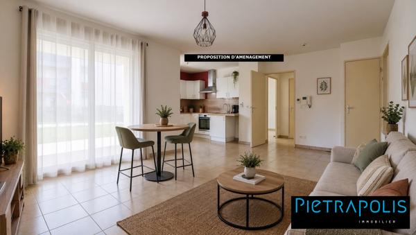 T2 avec box fermé, terrasse et jardin privatif