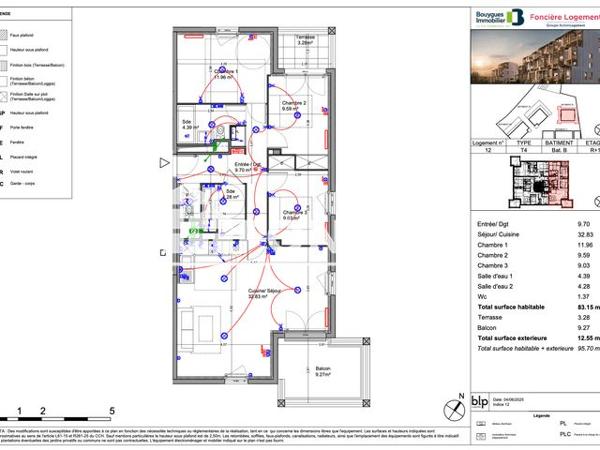 Location Appartement 4 pièces 83.3 m² - 7 RUE ANNE FRANCK Floirac 33270