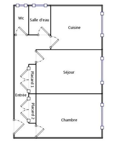 Appartement 2 pièces - 55 m²