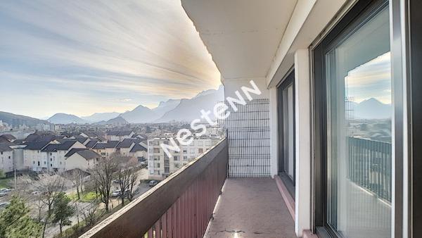 A VENDRE -Appartement Loué à Echirolles Agréable 4P+C sur large balcon , 3 chambres