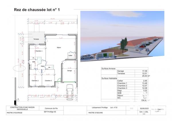 Maison à vendre 4 pièces 105 m² Pia