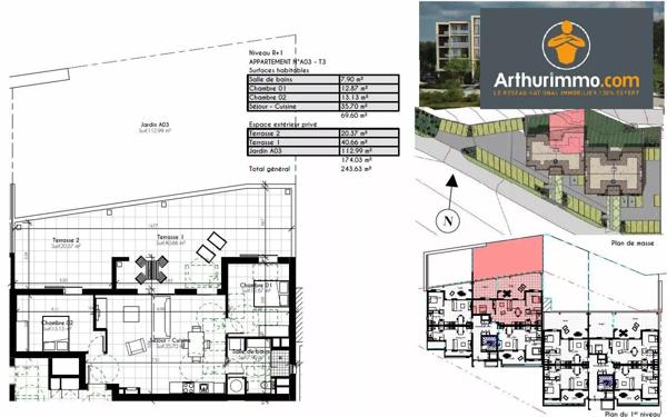 Vente Appartement 3 pièces 69 m2 à Grosseto-Prugna