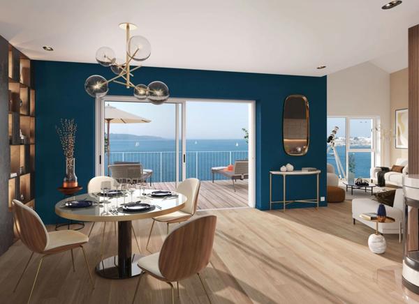 Dpt Finistère (29), à vendre BREST Moulin Blanc Vue Rade appartement T5 de 149.89m² Terrasse 59m²