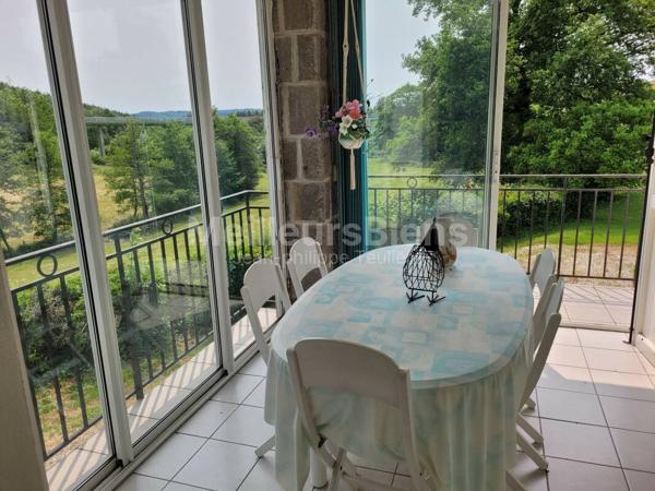 Maison en ardoises avec grand terrain