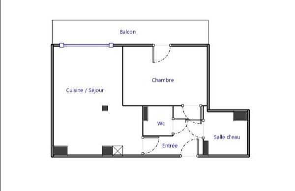 LA TESTE DE BUCH, HYPER CENTRE ! Appartement T2 de 41 m2, dernier étage avec balcon et parking !