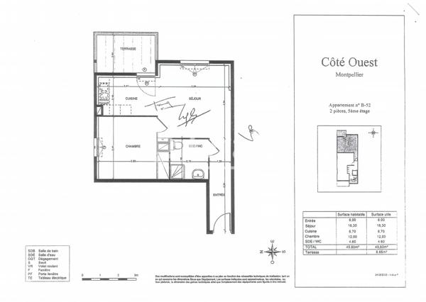 Appartement · Location Montpellier (34080) 2 pièces · 46m²